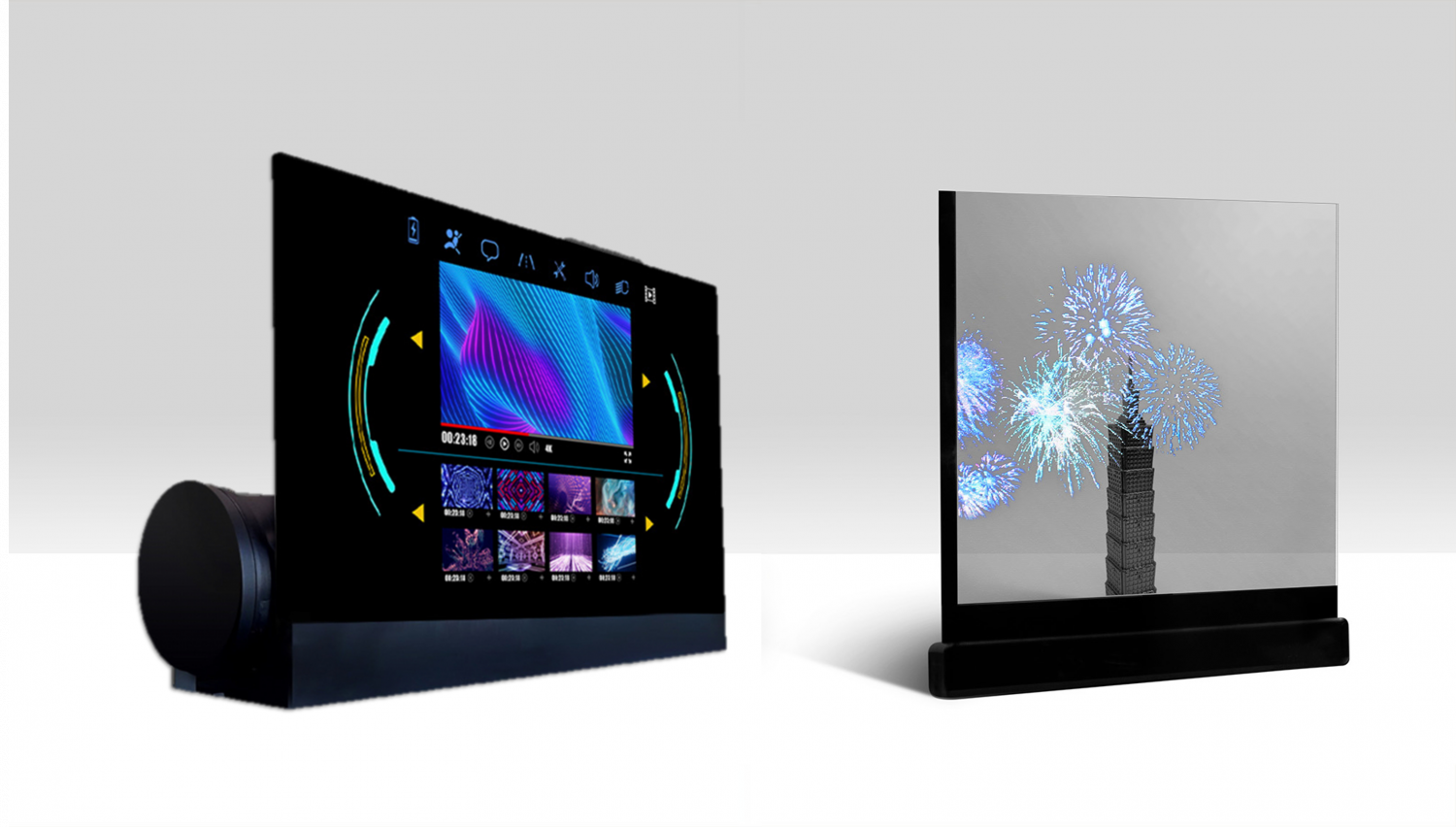 可捲式、折疊性、高透明